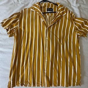 Striped Yellow Dress Shirt